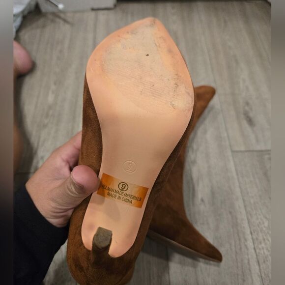Olivia Ferguson women's Elegant High Stiletto Heel Soft Faux Suede Boots sz 9 - Picture 7 of 11